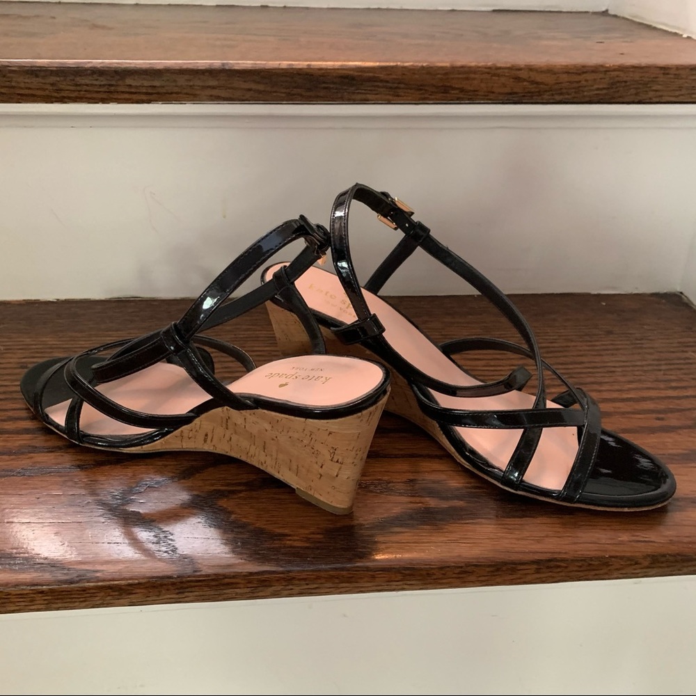 Like New Kate Spade | Patent Leather Strappy Wedge